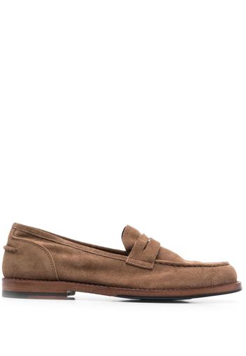 Alberto Fasciani Zoe suede penny loafers - Brown