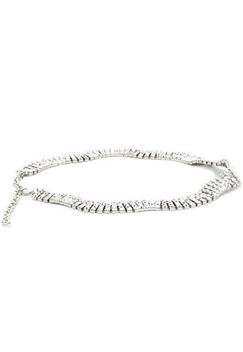 Alessandra Rich diamante choker - Silver