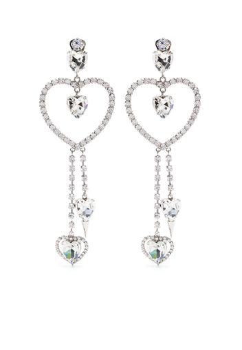 Alessandra Rich crystal-embellished drop earrings - Silver