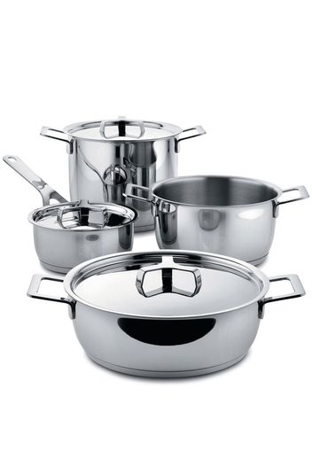 Alessi Pots & Pans seven-piece cookware set - Silver