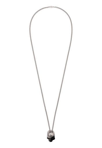 ALEXANDER MCQUEEN divided skull pendant necklace - Black