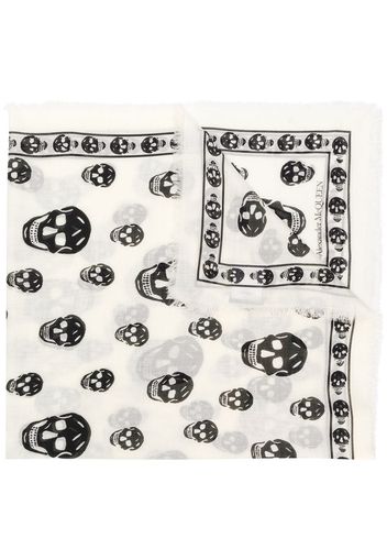 Alexander McQueen skull print scarf - White