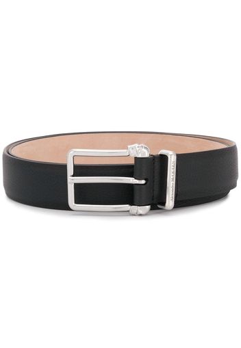 Alexander McQueen engraved logo belt - Black