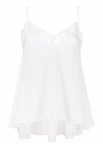 Alexander McQueen lace-trim top - White