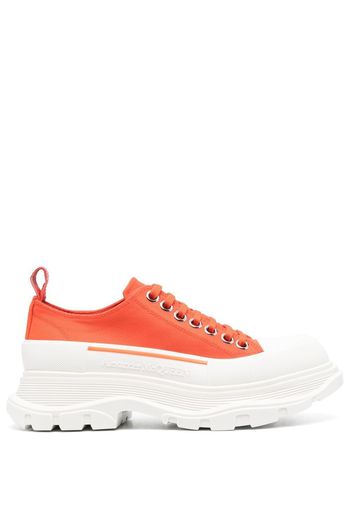 Alexander McQueen Tread-Slick Lace-Up canvas sneakers - Orange