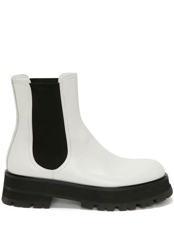 Alexander McQueen chunky-sole leather boots - White