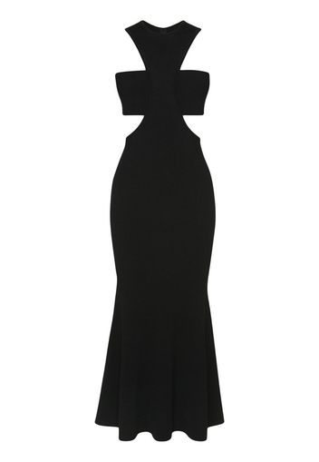 Alexander McQueen Slashed Harness rib-knit dress - Black