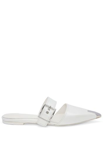 Alexander McQueen buckle-detail leather pumps - White