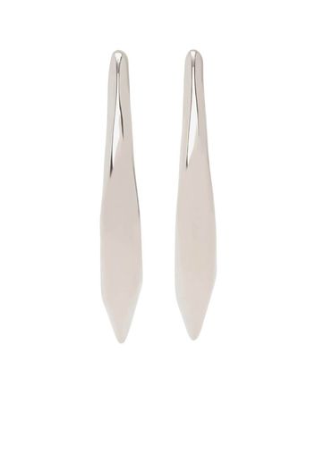 Alexander McQueen skull fastening polished-finish earrings - Silver