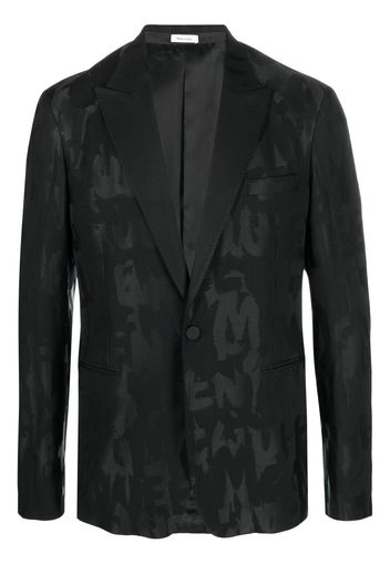 Alexander McQueen all-over logo-print blazer - Black