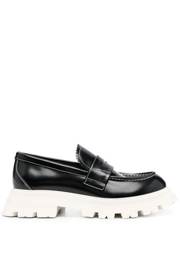 Alexander McQueen ridged-rubber sole loafers - Black