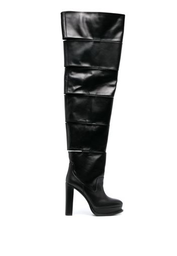 Alexander McQueen Slash over-the-knee boots - Black