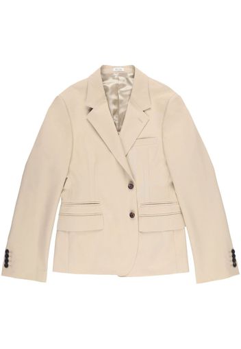 Alexander McQueen notched-collar single-breasted blazer - Neutrals