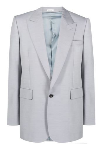 Alexander McQueen peak-lapels single-breasted blazer - Grey