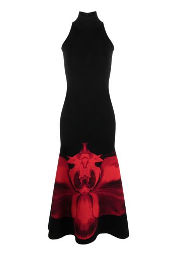 Alexander McQueen graphic-print sleeveless dress - Black