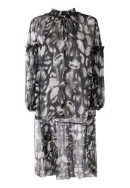 Alexander McQueen seashell print high-low blouse - Black