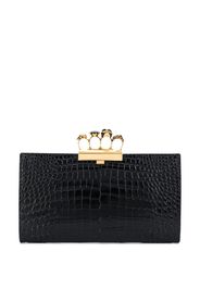 Four Ring embossed clutch bag