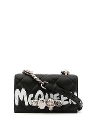 Alexander McQueen mini jewelled satchel bag - Black