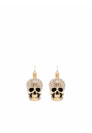 Alexander McQueen crystal-embellished skull earrings - Gold