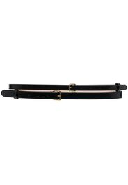 Alexander McQueen Doubled leather belt - Black