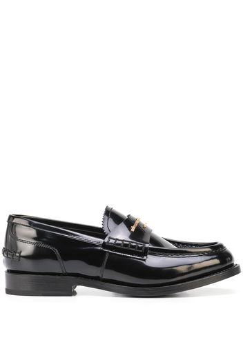 Alexander Wang embossed-logo loafers - Black