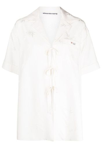 Alexander Wang silk-jacquard pyjama short - White