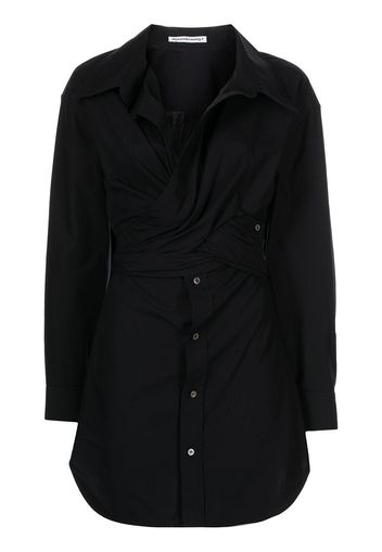 Alexander Wang crossed front shirtdress - Black