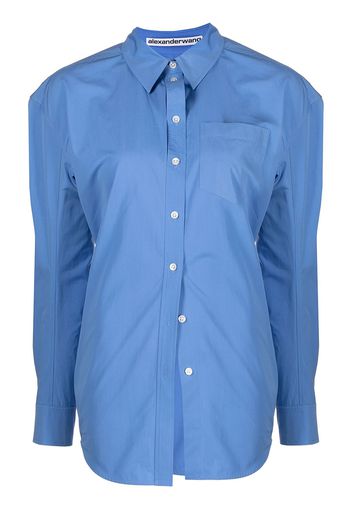 Alexander Wang ruched button-up shirt - Blue