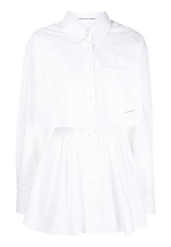 Alexander Wang two-piece cotton shirt dress - White