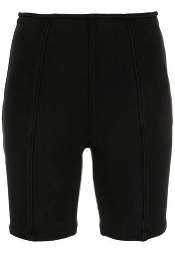 Alexander Wang piped-detail high-waist cycling shorts - Black