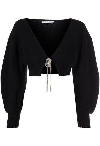 Alexander Wang V-neck cropped cardigan - Black