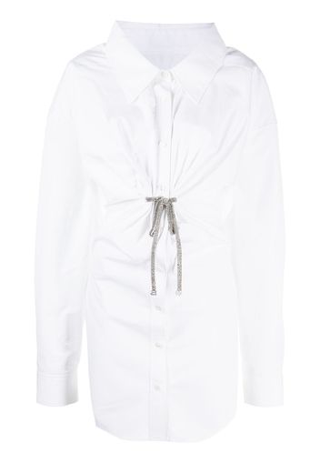 Alexander Wang twist-front shirt mini dress - White