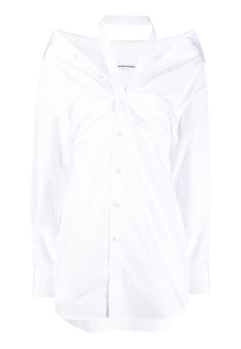 Alexander Wang off-shoulder shirt dress - White