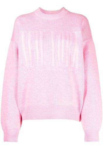 Alexander Wang logo-print long-sleeved jumper - Pink