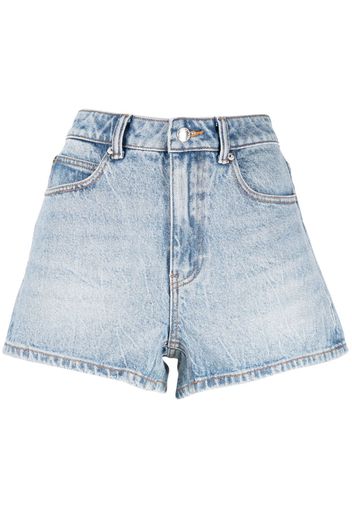 Alexander Wang Shorty high-waist denim shorts - Blue