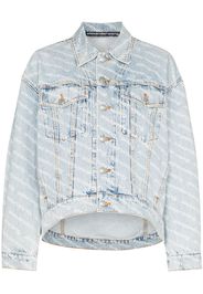 Falling Back logo-print denim jacket