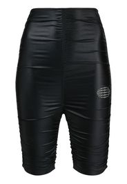 Alexander Wang ruched high-rise cycle shorts - Black