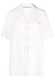 Alexander Wang silk-jacquard pyjama short - White