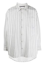 Alexander Wang striped oversized cotton shirt - White