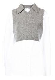 Alexander Wang layered-look jumper shirt - White