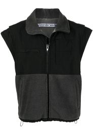 Alexander Wang panelled fleece gilet - Black