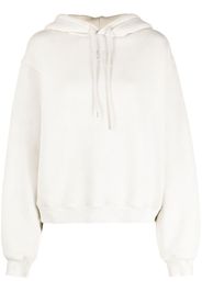 Alexander Wang cotton blend cropped hoodie - Neutrals