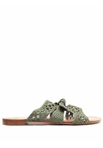 Alexandre Birman Clarita braided flat mules - Green