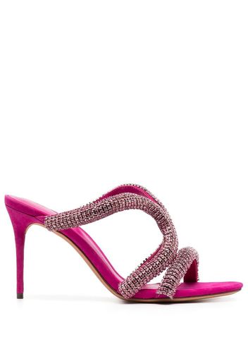 Alexandre Birman crystal-embellished 85mm mules - Pink