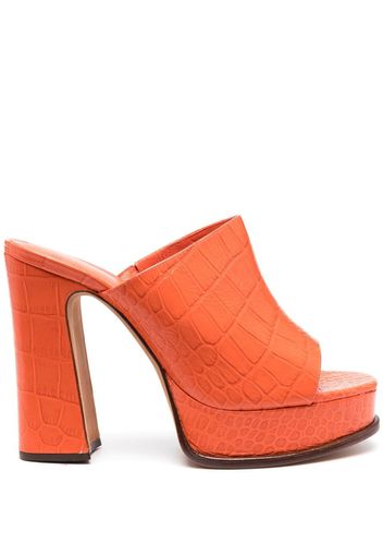 Alexandre Birman Lavinia 120mm block sandals - Orange