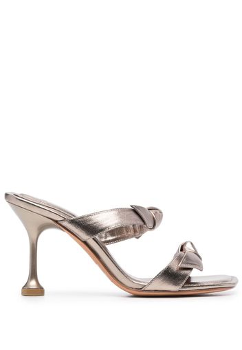 Alexandre Birman 90mm knot-detailing leather mules - Gold