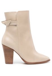 Alexandre Birman bow-detail 95mm leather ankle boots - Neutrals