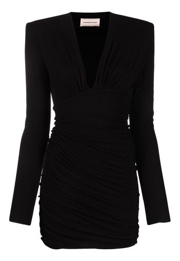 Alexandre Vauthier sequin-embellished V-neck mini dress - Black