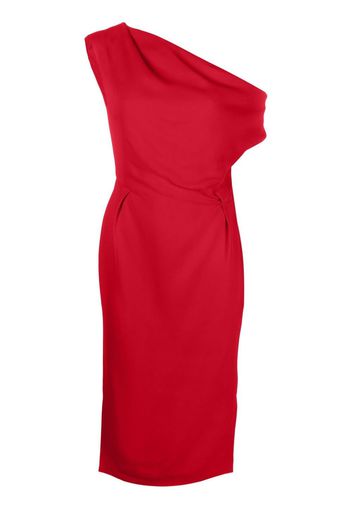 Alexandre Vauthier one-shoulder draped midi dress - Red