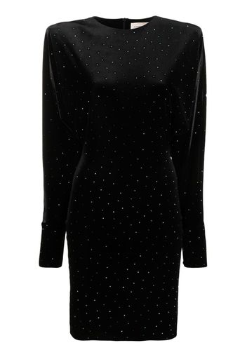 Alexandre Vauthier stud-detailed velvet dress - Black